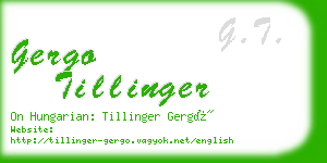 gergo tillinger business card